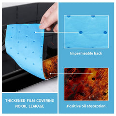 10pcs /Pack Disposable Oil Groove Suction Paper for Cooker Hoods, 10x90cm Regular, 7x90cm Thickened, 10x90cm Thickened