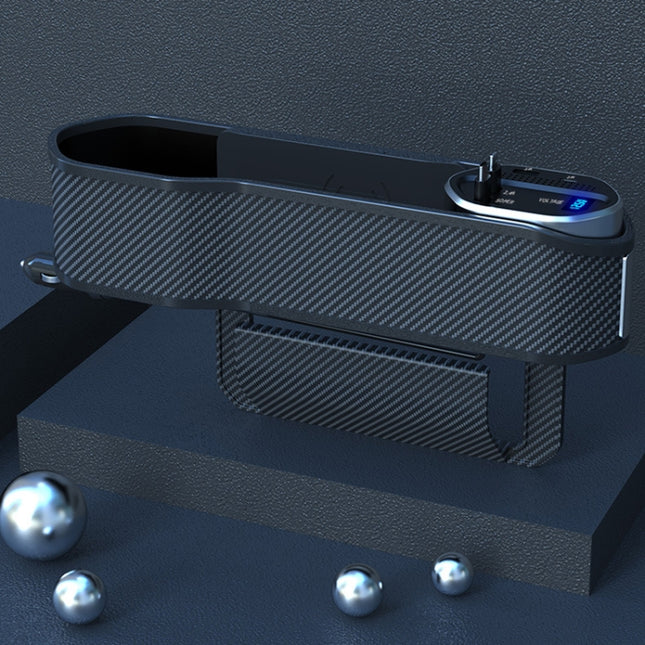 Digital Display Multifunctional Super Fast Charging Car Seat Gap Storage Box