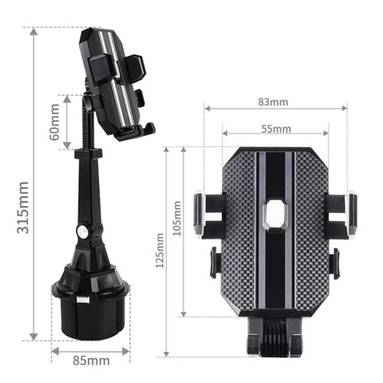 Car Center Console Water Cup Holder Adjustable Mobile Phone Holder