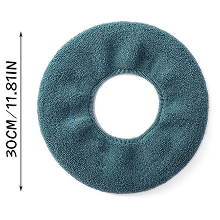 Universal Knitted Washable Toilet Pad Home Thickened Warm Toilet Cover, With Handle Pink, With Handle Gray, With Handle Blue, Flat Pink, Flat Gray, Flat Blue