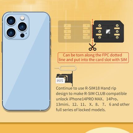 R-SIM18 CLUB Unlock Card Integrate TMSI / eSIM / ICCID / IPCC for iOS System, R-SIM18 CLUB