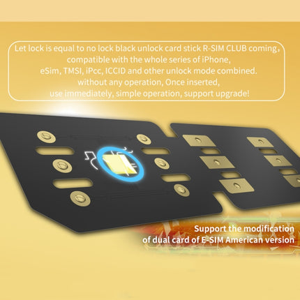 R-SIM18 CLUB Unlock Card Integrate TMSI / eSIM / ICCID / IPCC for iOS System, R-SIM18 CLUB
