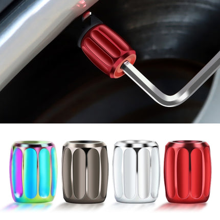4pcs/set Metal Anti-theft Tyre Core Valve Personalised Conversion Cap, Colorful, Titanium Black, Red, Silver