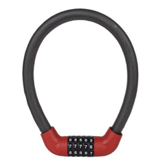 Bicycle And Electrical Vehicle 5-Digit Combination Lock Safety Anti-Theft Cycling Lock, 57 x 1.72cm, 40 x 1.72cm