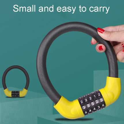 Bicycle And Electrical Vehicle 5-Digit Combination Lock Safety Anti-Theft Cycling Lock, 57 x 1.72cm, 40 x 1.72cm
