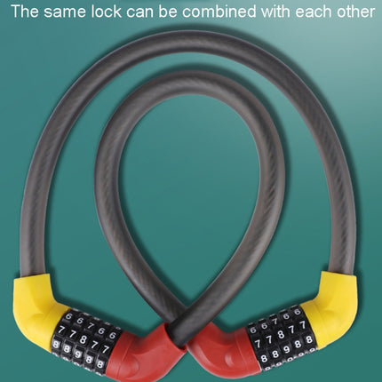 Bicycle And Electrical Vehicle 5-Digit Combination Lock Safety Anti-Theft Cycling Lock, 57 x 1.72cm, 40 x 1.72cm
