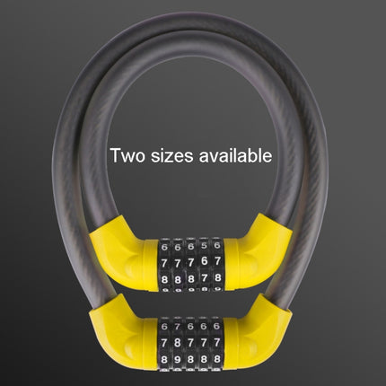 Bicycle And Electrical Vehicle 5-Digit Combination Lock Safety Anti-Theft Cycling Lock, 57 x 1.72cm, 40 x 1.72cm