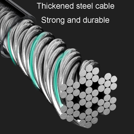 Bicycle And Electrical Vehicle 5-Digit Combination Lock Safety Anti-Theft Cycling Lock, 57 x 1.72cm, 40 x 1.72cm