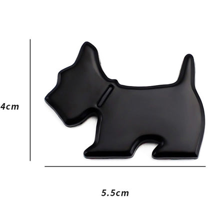 Cute Pet Dog Car Decal Puppy Metal Vehicle Emblem Decorative Stickers