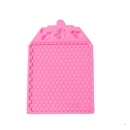 Honeycomb Block Textured Silicone Mold Bee Fondant Chocolate Cake Mold, Mk-2019 Light Gray, Mk-2340 Light Gray, Mk-2373 Pink, Mk-2373 Light Gray