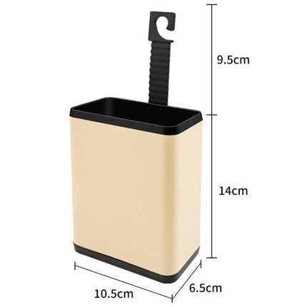 Multifunctional Car Dustbin Car Seatback Door Hanging Storage Box, Beige, Gray, Black
