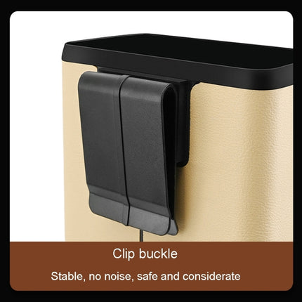 Multifunctional Car Dustbin Car Seatback Door Hanging Storage Box, Beige, Gray, Black