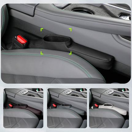 1pair Car Seat Storage Organizer Seat Anti Leakage Seam Fillers, Storage Black, Storage Dark Coffee