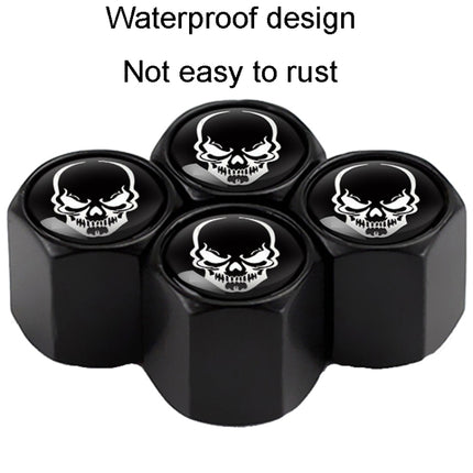 4pcs /Set Skeleton Metal Tire Valve Caps Automobile Modification Universal Valve Core Cover