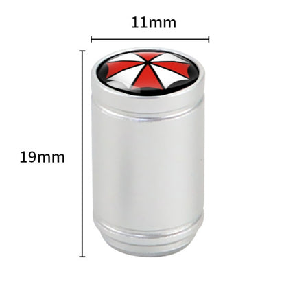4pcs /Set Umbrella Metal Tire Valve Caps Automobile Universal Modified Valve Covers