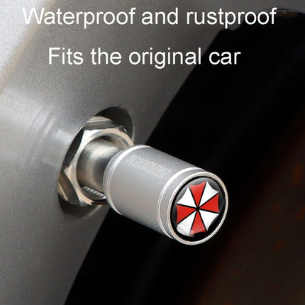 4pcs /Set Umbrella Metal Tire Valve Caps Automobile Universal Modified Valve Covers