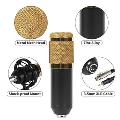 Audio Condenser Mic Studio Singing Microphone, BM800+V8S Sound Card Set, BM800+V8 Sound Card Set