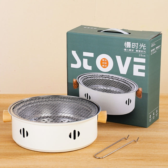 Charcoal Grill Stainless Steel Outdoor Camping Cooking Tea Around The Stove Barbecue Stove, Style A, Style B