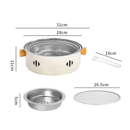 Charcoal Grill Stainless Steel Outdoor Camping Cooking Tea Around The Stove Barbecue Stove, Style A, Style B