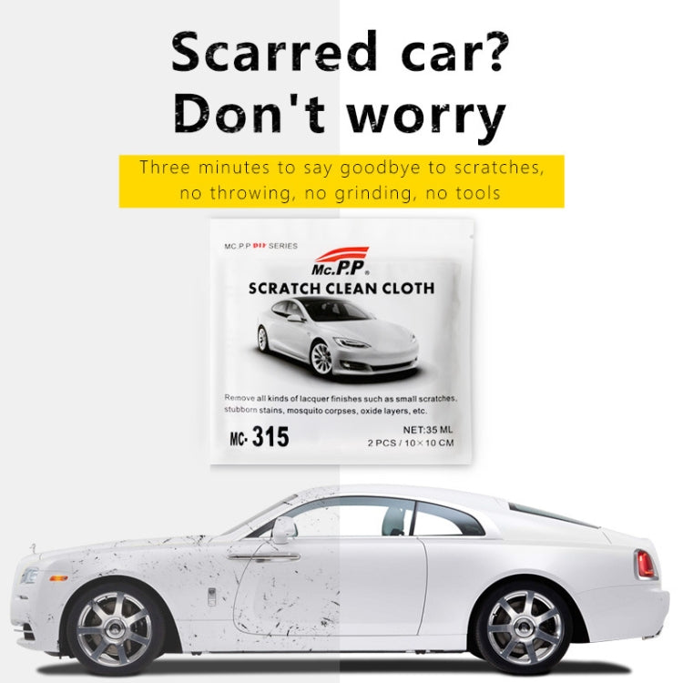 MCPP 2pcs /Pack Car Scratches Abrasive Cloth Automotive Scratch Removal And Repair Wipe