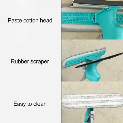 4 In 1 Double-sided Glass Wiper Window Squeegee Portable Spray Mirror Car Glass Cleaner, YJ520