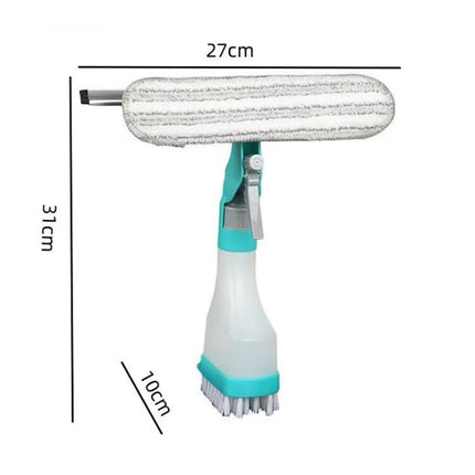 4 In 1 Double-sided Glass Wiper Window Squeegee Portable Spray Mirror Car Glass Cleaner, YJ520