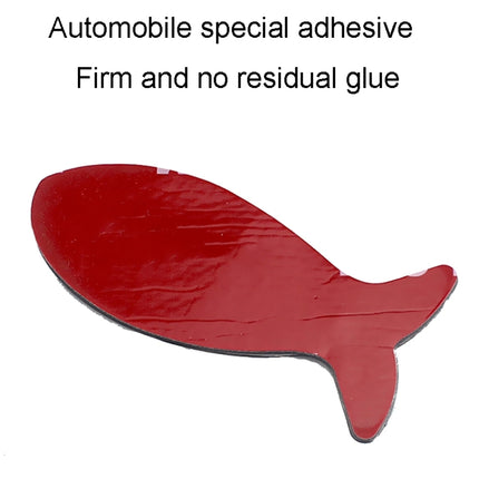 Fish-Shaped Car Metal Stickers Car Body Tail Marker Decorative Decals, Fish-Shaped