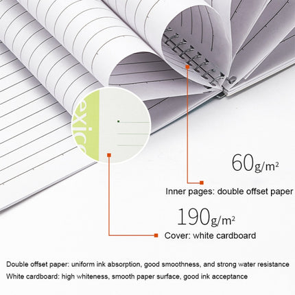 Deli 7688 A4 60-pages Spiral Bound Notebook Live Page Office Business Notepad
