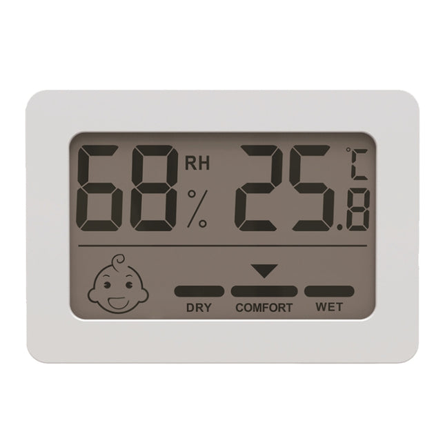 Household Indoor Mini Electronic Temperature And Humidity Meter With Stand, Rectangle