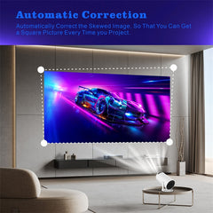 HY300 Smart Projector Android 11.0 System 120 Lumen Portable Projector, US Plug, UK Plug, AU Plug, EU Plug