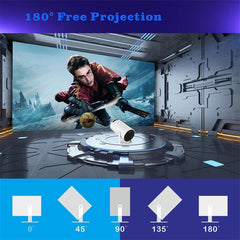 HY300 Smart Projector Android 11.0 System 120 Lumen Portable Projector, US Plug, UK Plug, AU Plug, EU Plug