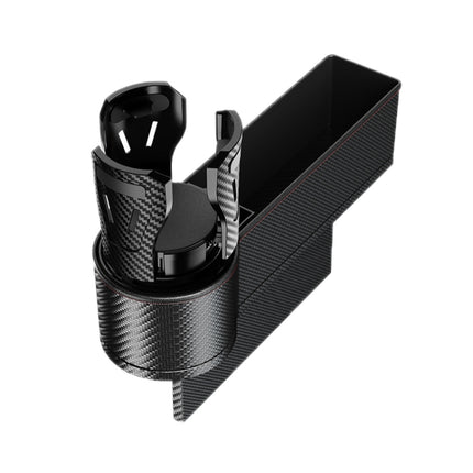 Car Seat Gap Storage Box Car Water Cup Holder Ashtray, Left Black Red, Left Carbon Fiber, Left Brown, Left Beige, Left Black, Right Black Red, Right Carbon Fiber, Right Brown, Right Beige