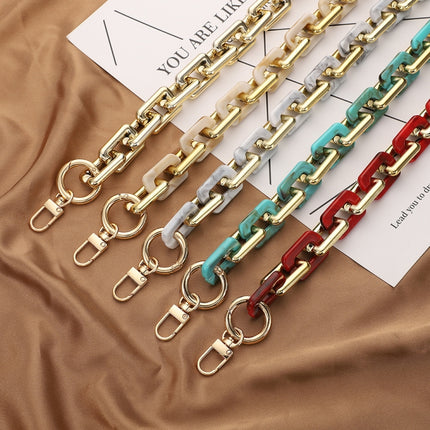 Retro Mobile Phone Chain Lanyard Tortoiseshell Acrylic Resin Bag Chain with Spacer, L205-3HS-40cm, L205-3HS -60cm, L205-3HS-120cm, L205-2HS-40cm, L205-2HS -60cm, L205-2HS-100cm, L205-LS-40cm, L205-LS-60cm, L205-LS-100cm