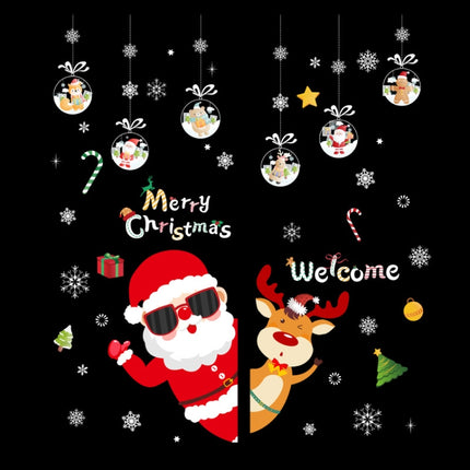 Christmas Window Decoration Poster Santa Claus Elk Snowflake Glass Wall Stickers, SD-01 45x60cm, SD-02 45x60cm, SD-03 30x90cm, SD-05 30x90cm, SD-12 30x90cm, SD-2203 30x45cm, SD-2204 30x45cm, SD-2205 30x45cm, SD-2206 45x60cm, SD-2207 45x60cm            ...