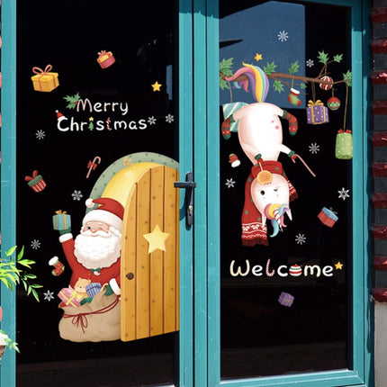 Christmas Window Decoration Poster Santa Claus Elk Snowflake Glass Wall Stickers, SD-01 45x60cm, SD-02 45x60cm, SD-03 30x90cm, SD-05 30x90cm, SD-12 30x90cm, SD-2203 30x45cm, SD-2204 30x45cm, SD-2205 30x45cm, SD-2206 45x60cm, SD-2207 45x60cm            ...