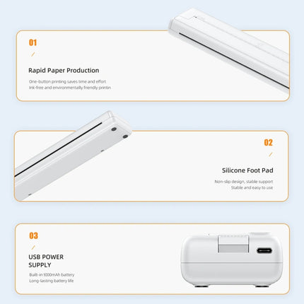 Small A4 Home Office Portable Inkless Printing Thermal Paper, 200pcs Thermal Paper