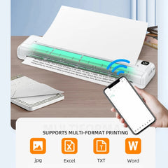 Small A4 Home Office Portable Inkless Printing Thermal Paper, 200pcs Thermal Paper