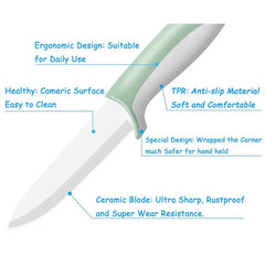 4-inch Hippo Ceramic Fruit Knife Supplementary Food Knife