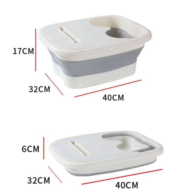 15L Foldable Foot Bath Bucket Foot Massage Wash Basin, Without Lid Gray, Without Lid Pink, Without Lid Green, With Lid Pink, With Lid Green