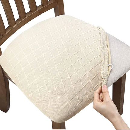 Diamond Plaid Jacquard Chair Cushion Cover Hotel Restaurant Dining Table Chair Cover
