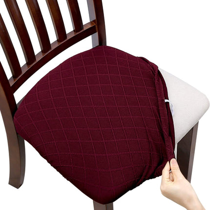 Diamond Plaid Jacquard Chair Cushion Cover Hotel Restaurant Dining Table Chair Cover