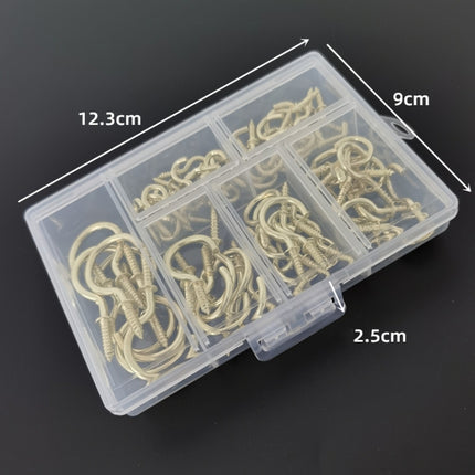 75pcs /Box Screw-in Ceiling Hook Set Home Storage Wall Cup Hook Lamp Hook