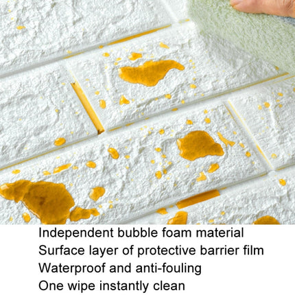 35x38.5cm 3D Self-Stick Wallpaper Soft Wrapping Waterproof Wall Sticker, 3mm Thickness, 5mm Thickness