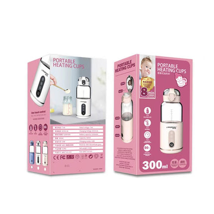 300ml Wireless Instant Water Warmer Electric Kettle for Baby Formula With 5200 mAh Battery Capacity, 300ml  5200 mAh (Blue), 300ml  5200 mAh (White), 300ml 5200 mAh (Pink)