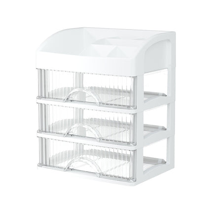 Desktop Drawer Organizer Multi-Layer Cosmetic Jewelry Box Stationery Multi-Functional Organizer, 5 Layer White Drawer (White), 5 Layer Black Drawer (White), 5 Layer Black Drawer (Pink), 4 Layer White Drawer (White), 4 Layer Black Drawer (White)        ...