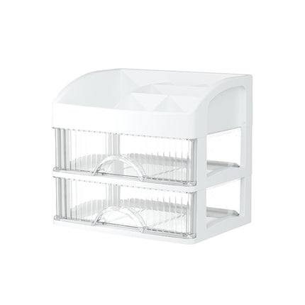 Desktop Drawer Organizer Multi-Layer Cosmetic Jewelry Box Stationery Multi-Functional Organizer, 5 Layer White Drawer (White), 5 Layer Black Drawer (White), 5 Layer Black Drawer (Pink), 4 Layer White Drawer (White), 4 Layer Black Drawer (White)        ...
