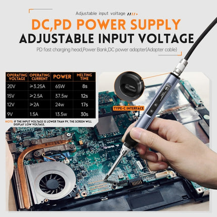 FNIRSI 4pcs/ Set Mini Soldering Station Digital Display Constant Temperature Smart Soldering Iron, Blue Standard BC2, Black Standard BC2, Blue Standard 6 Heads, Black Standard 6 Heads, Blue BC2 with Power Supply, Black BC2 with Power Supply            ...
