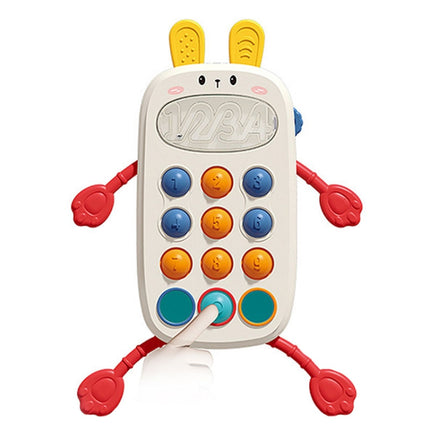 Baby Puzzle Fun Finger Pumping Toys Enlightenment Early Teaching Toys, Octopus (Blue), Octopus (Red), Cartoon Crab (Orange), Cartoon Crab (Green), Rocket (Blue), Rocket (Red), Flying Sword (Red), Flying Sword (White), Crab, Space Ship, Mobile Phone Rab...