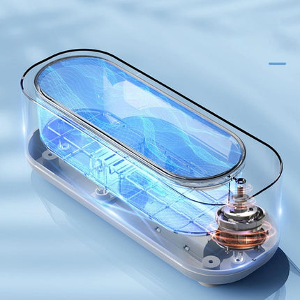 Limpiador ultrasónico multifuncional para limpiar joyas, gafas, lentes, batería seca, gris, modelo de batería seca, recargable con luz violeta