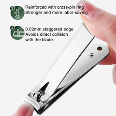 4pcs /Set Stainless Steel Nail Knife Set Household Portable Rotating Bag Nail Cutting Tool, Light Pink, Matcha Green, Dark Green
